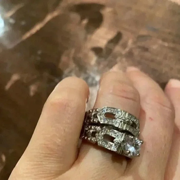 Crystal Female Big Stone Ring Set Boho Fashion NWBOX - Picture 6 of 8